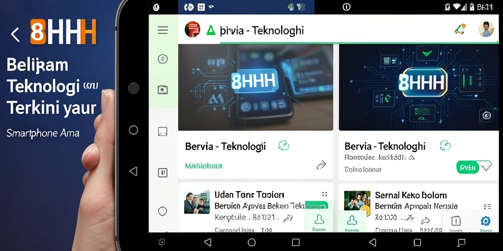 Tampilan antarmuka aplikasi 8HHH yang menarik dan informatif.