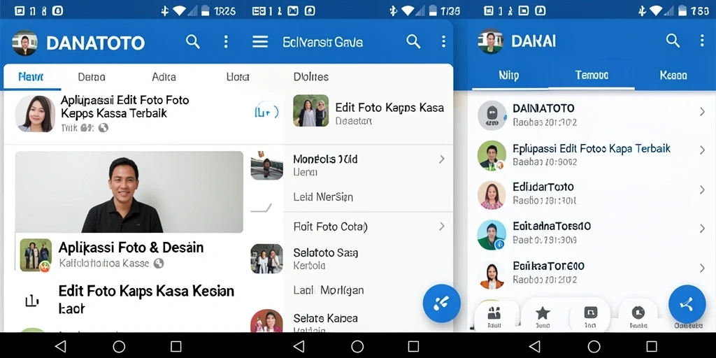 Antarmuka DANATOTO yang menarik dan fungsional dalam Edit Foto Kertas Kaca.