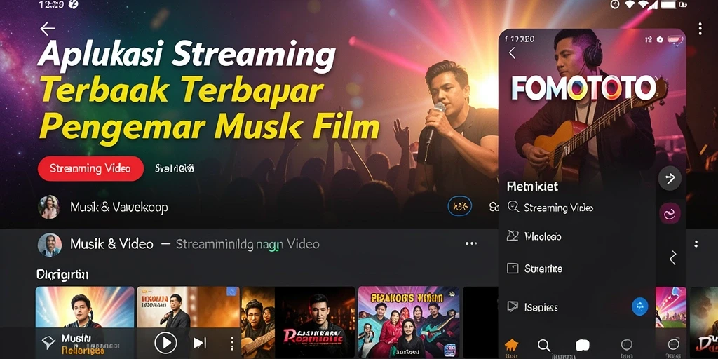 Antarmuka pengguna FOMOTOTO yang ramah dan intuitif bagi penggemar Streaming Video.