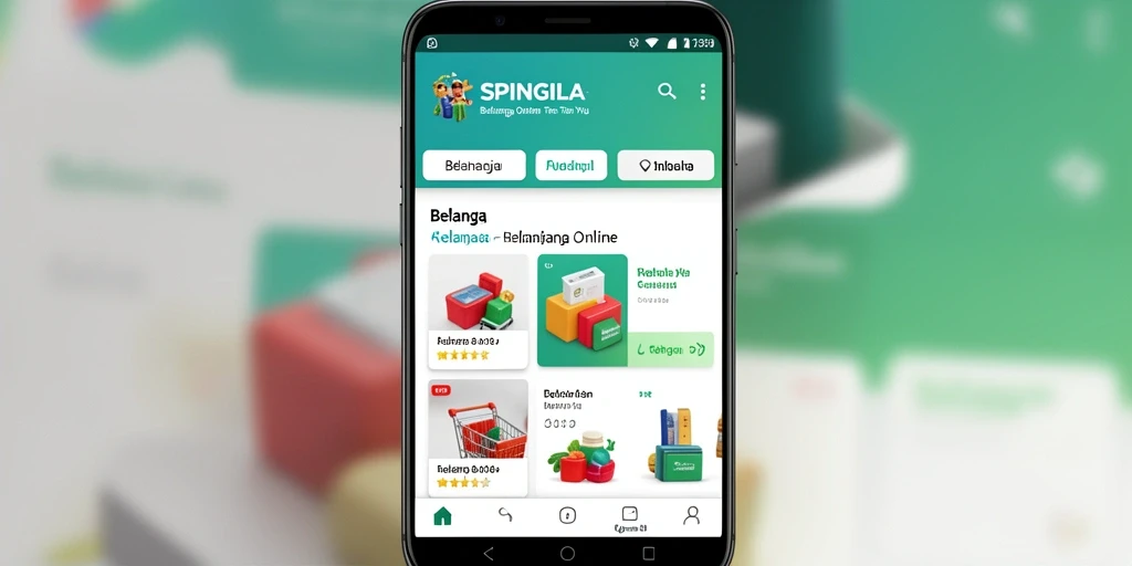 Tampilan antarmuka SPINGILA saat berbelanja online.