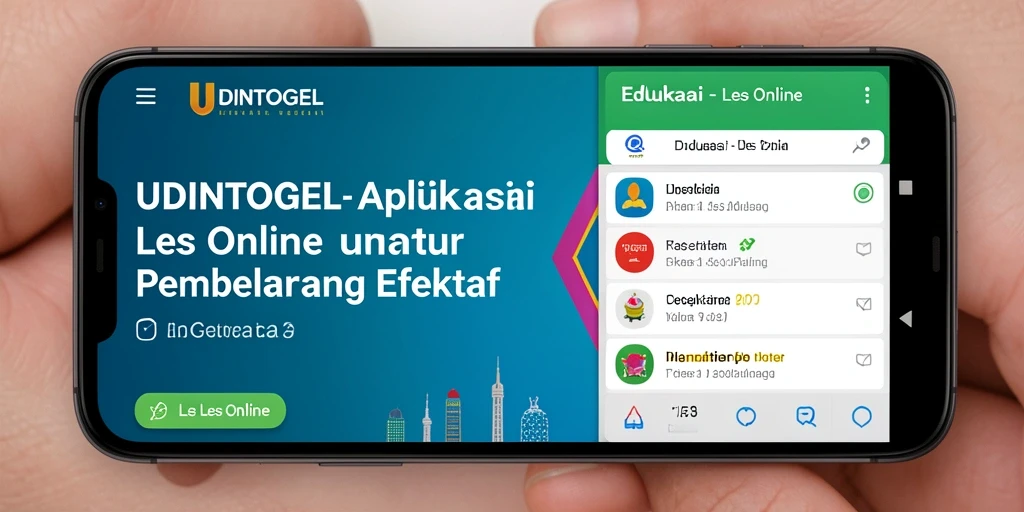 Antarmuka aplikasi Les Online UDINTOGEL yang interaktif dan ramah pengguna.